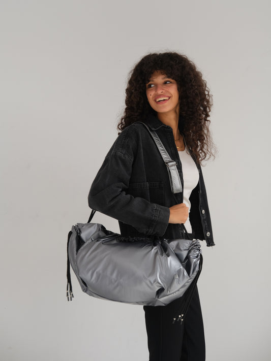 Large string bag - Dark Silver