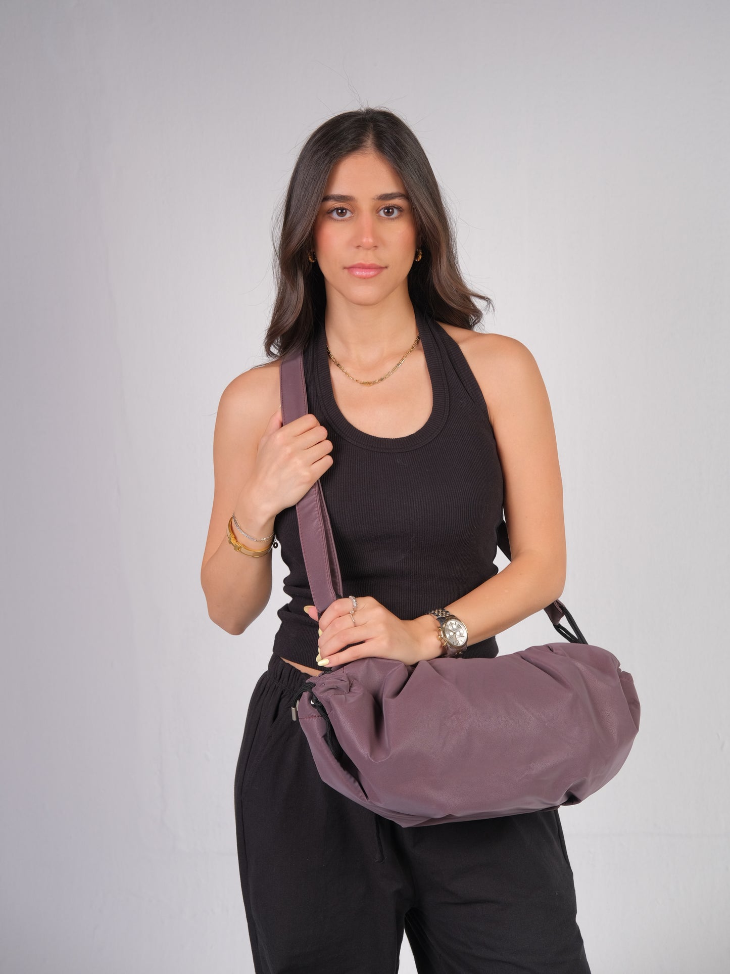 Medium String Bag - Grape