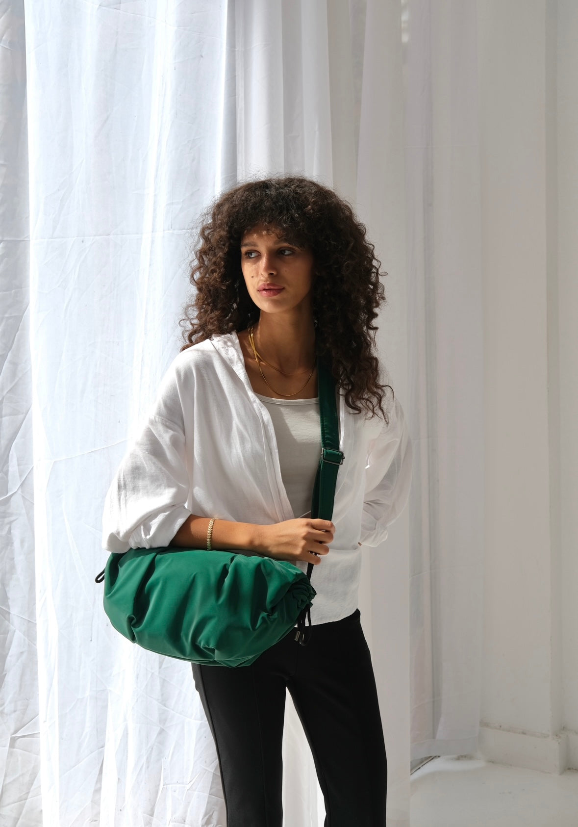 Medium String Bag - Green