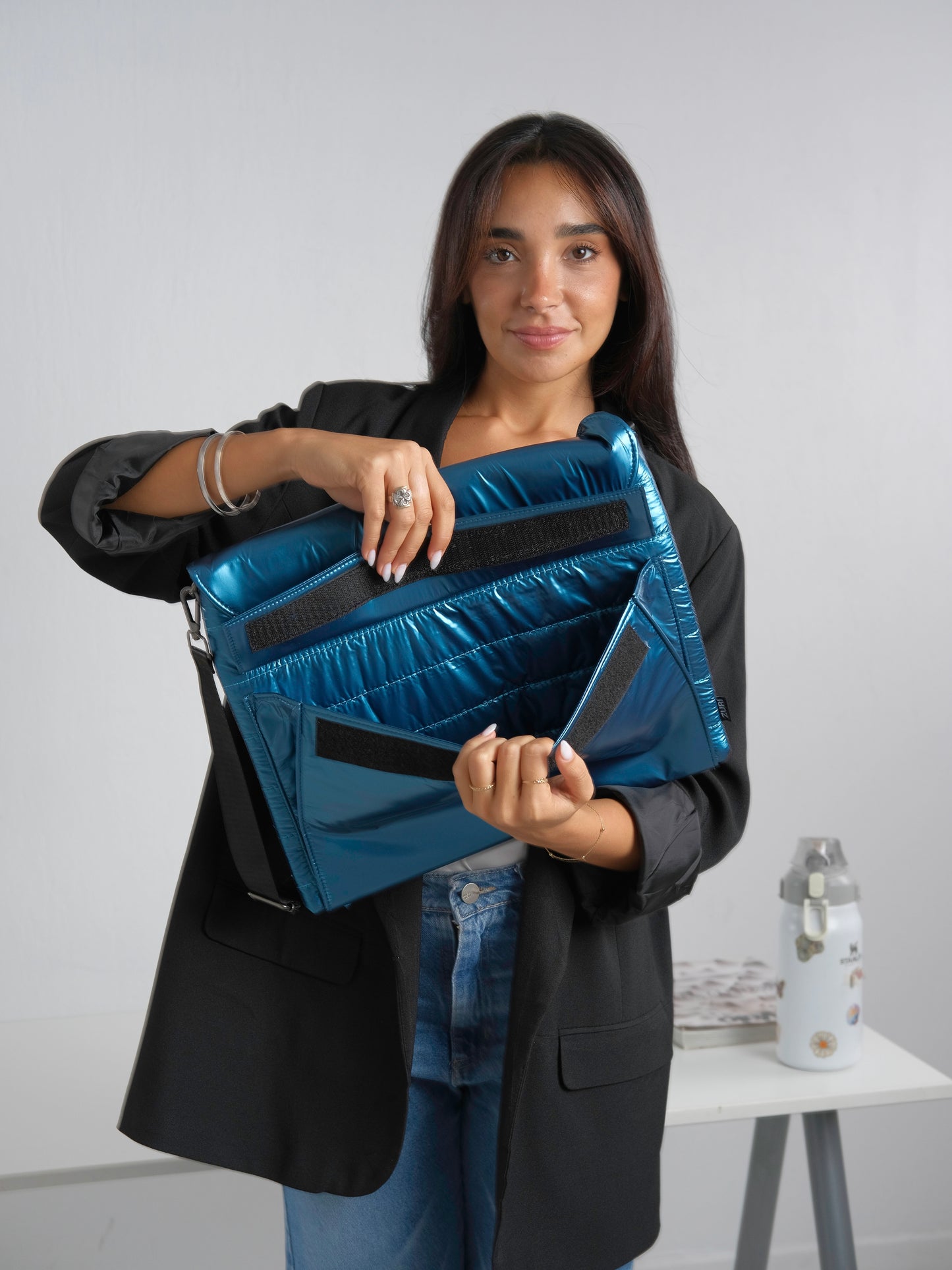 Laptop bag - Metallic blue