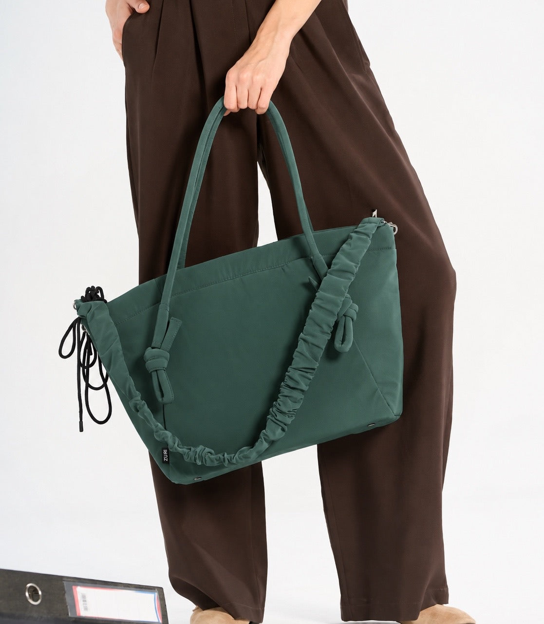 Via Tote - Teal green