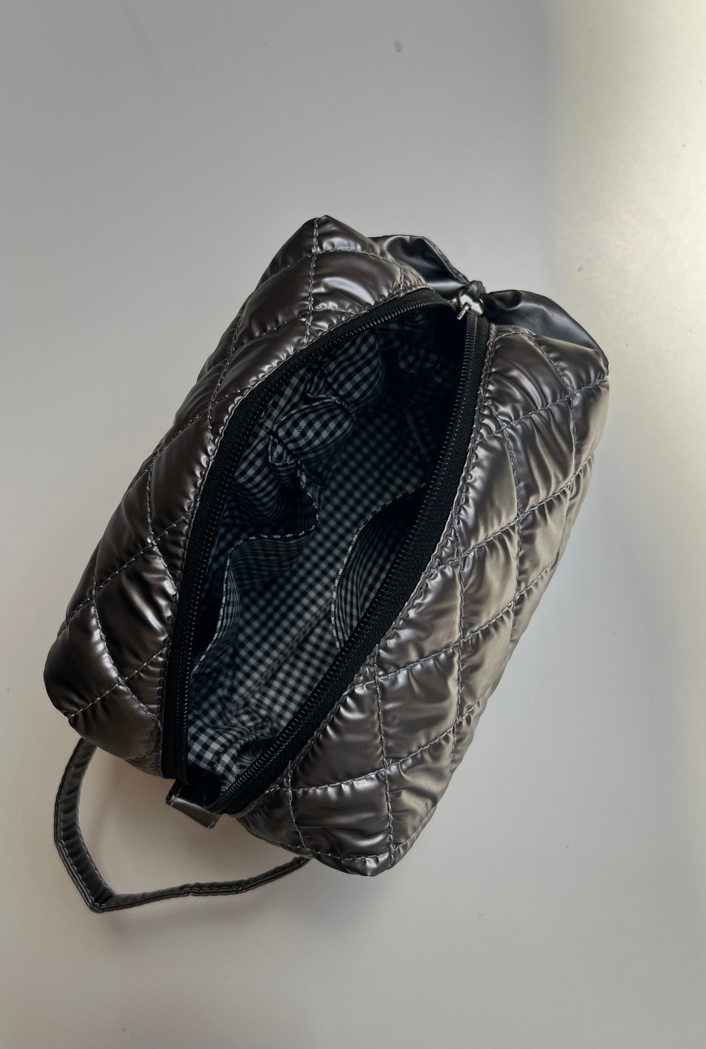 Box Makeup Pouch - Dark silver