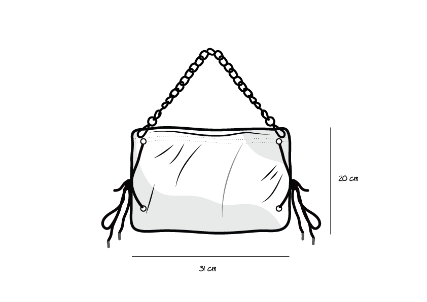 Eve bag metallic blue