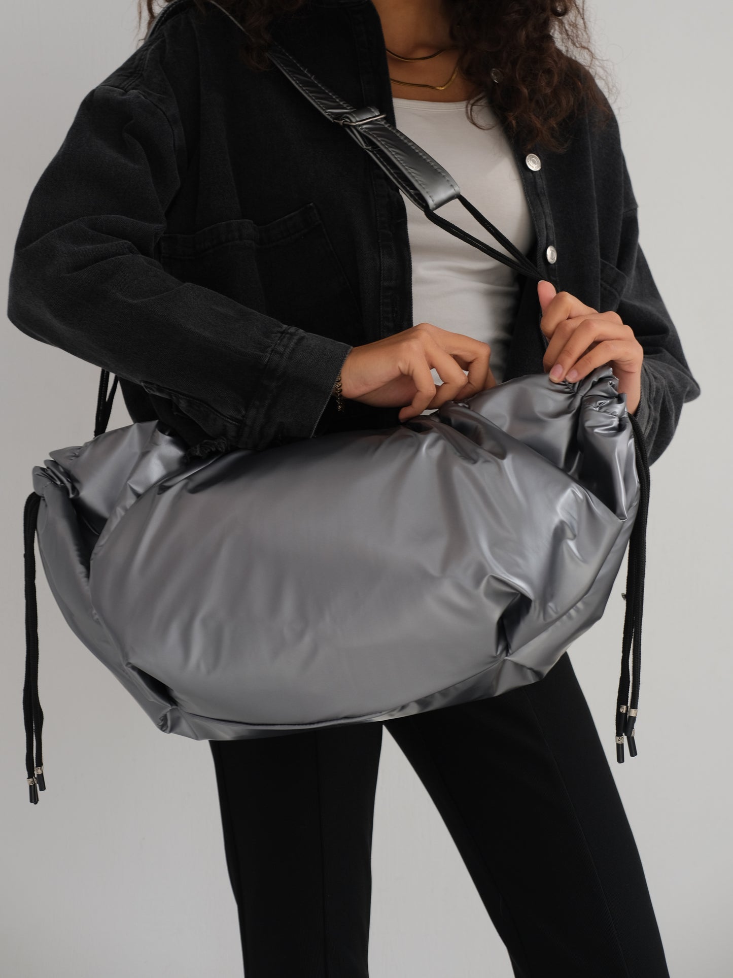 Large string bag - Dark Silver