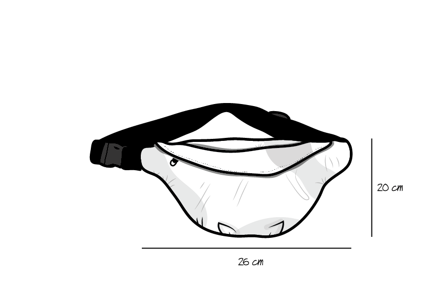Fanny pack - dark silver