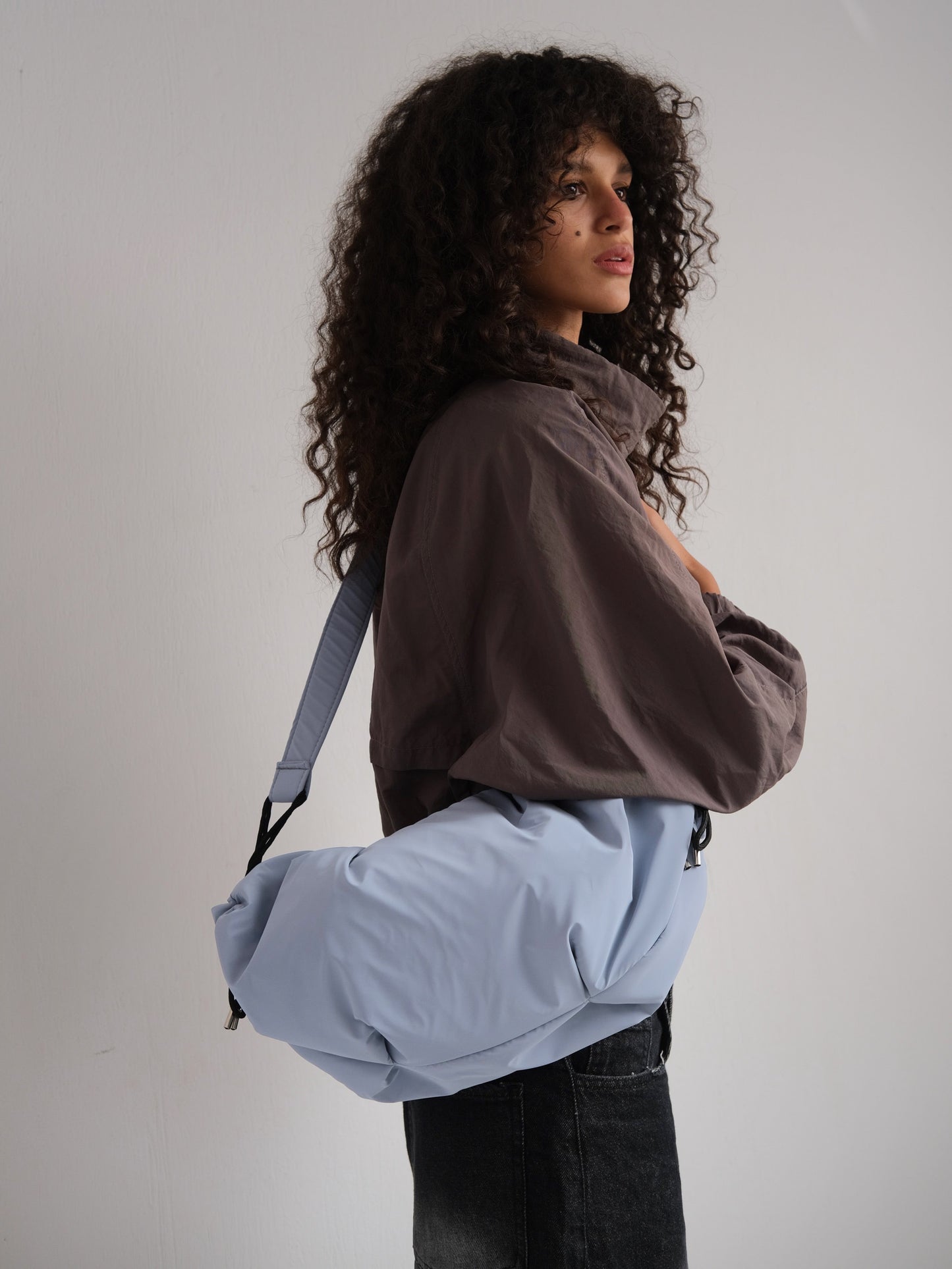Medium String Bag - Light blue