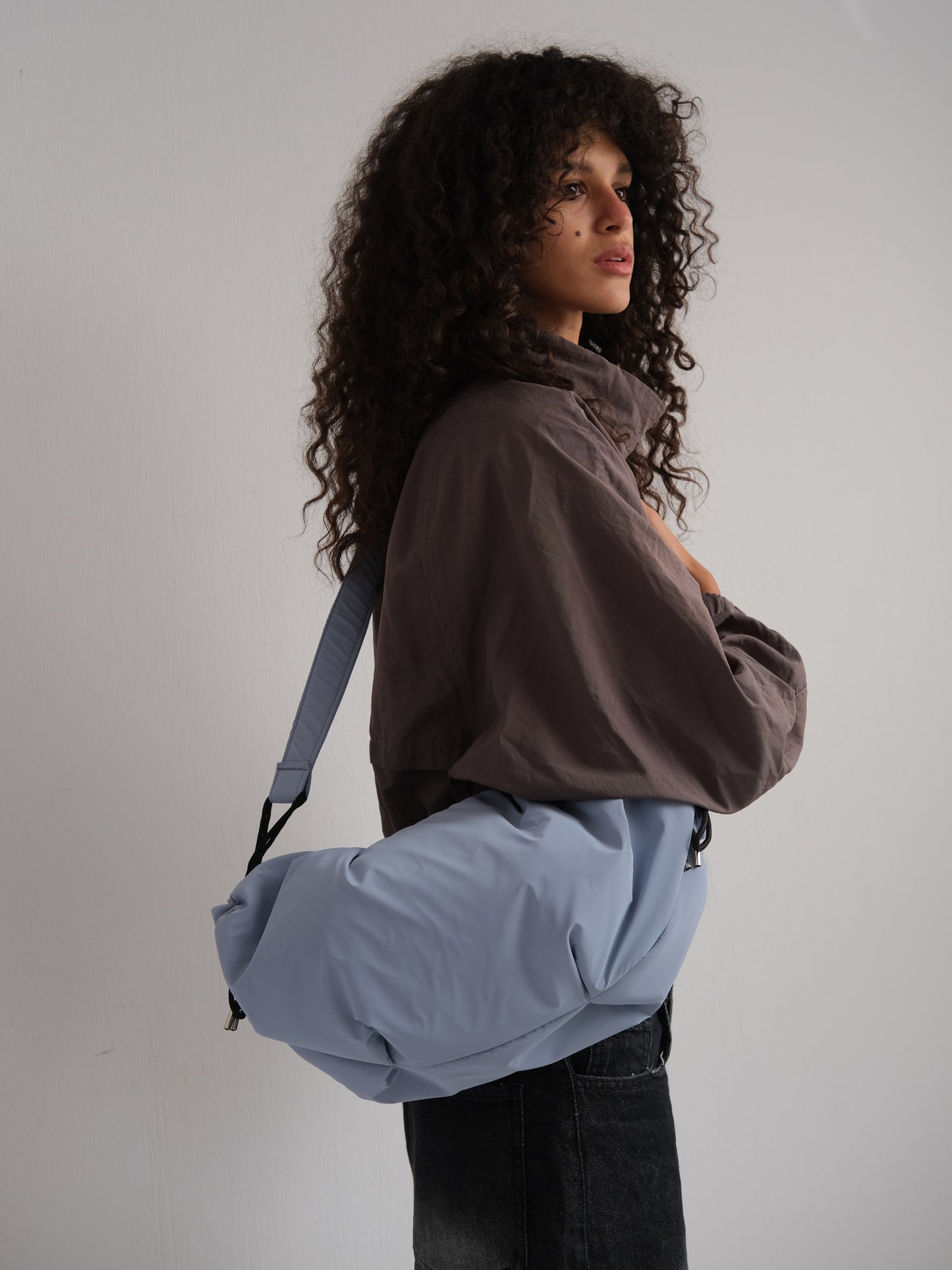 Medium String Bag - Light blue