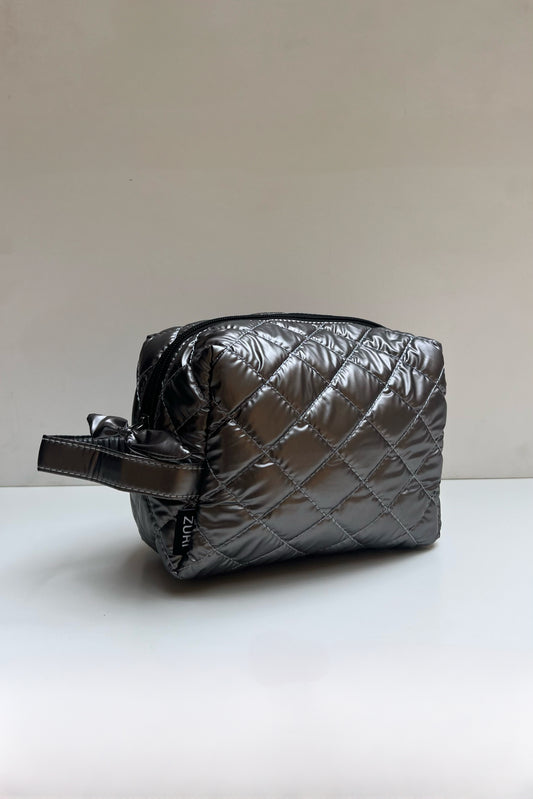 Box Makeup Pouch - Dark silver