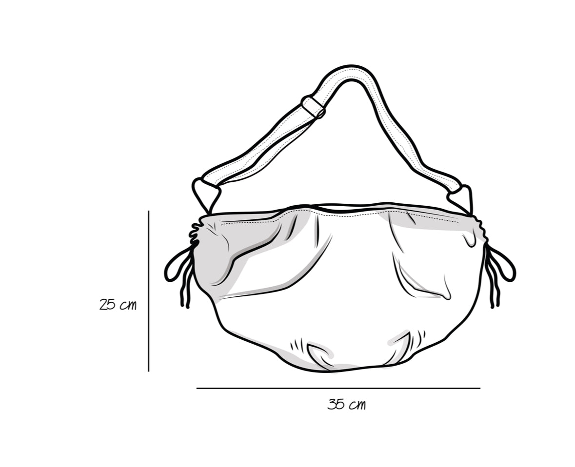 Medium String Bag - Metallic Blue