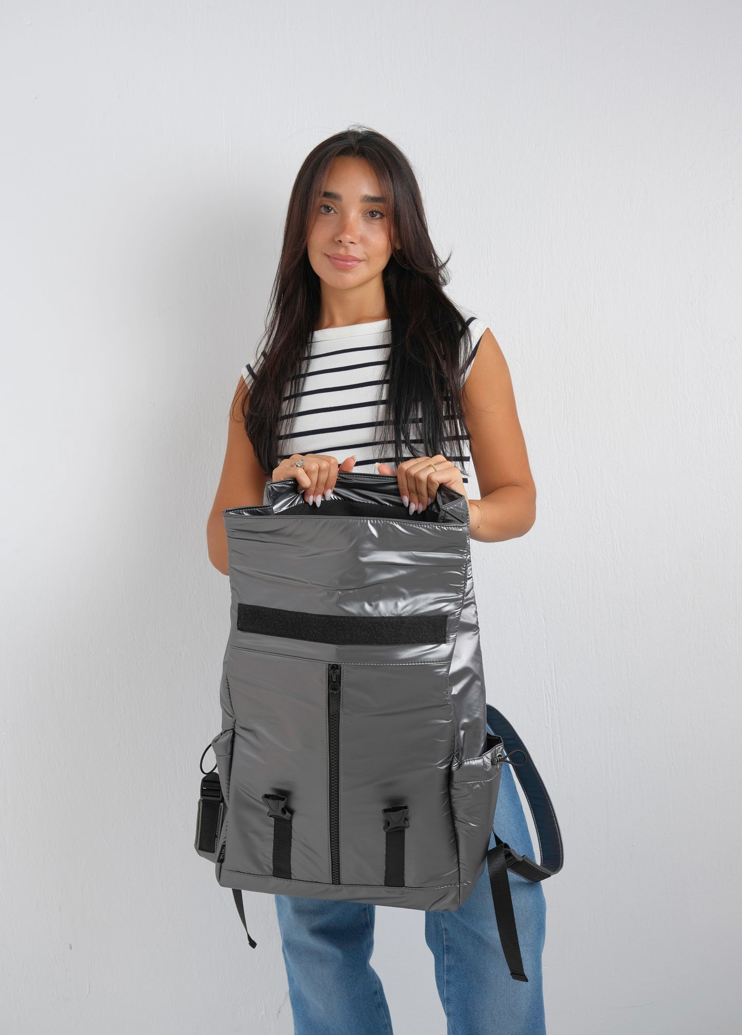 Voyage Backpack- Dark silver
