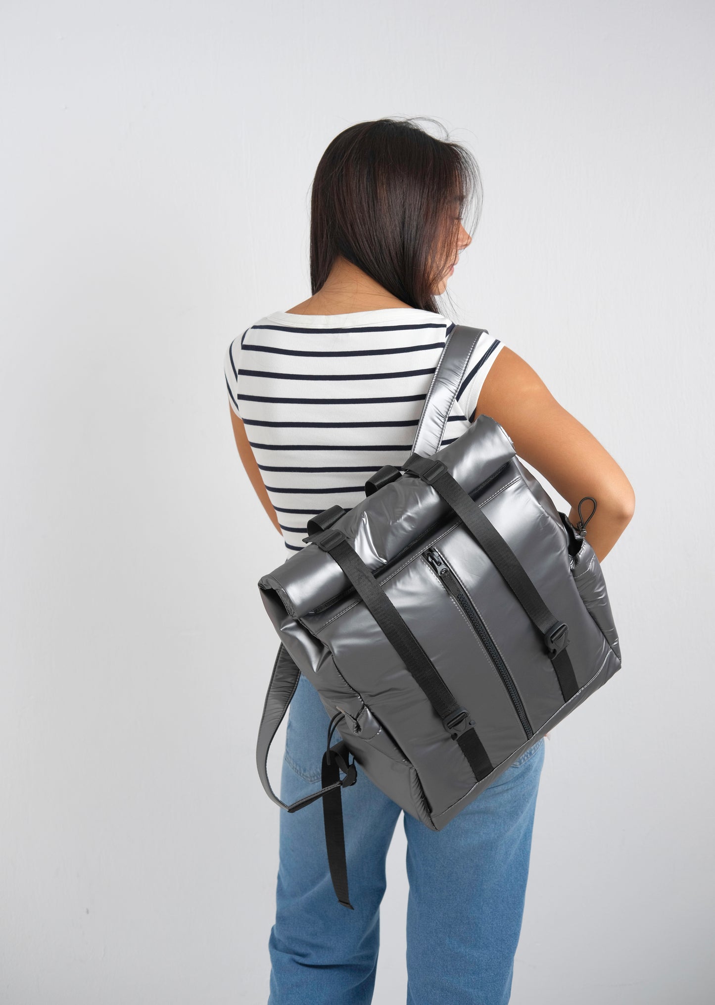 Voyage Backpack- Dark silver
