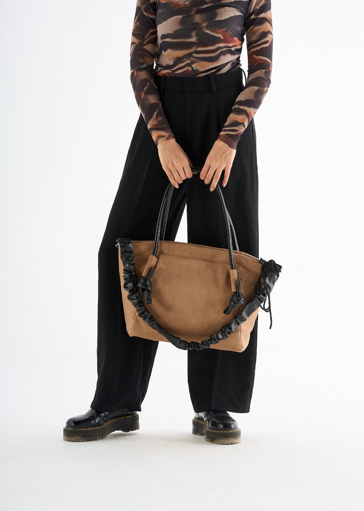 Via Tote - Cafe Suede