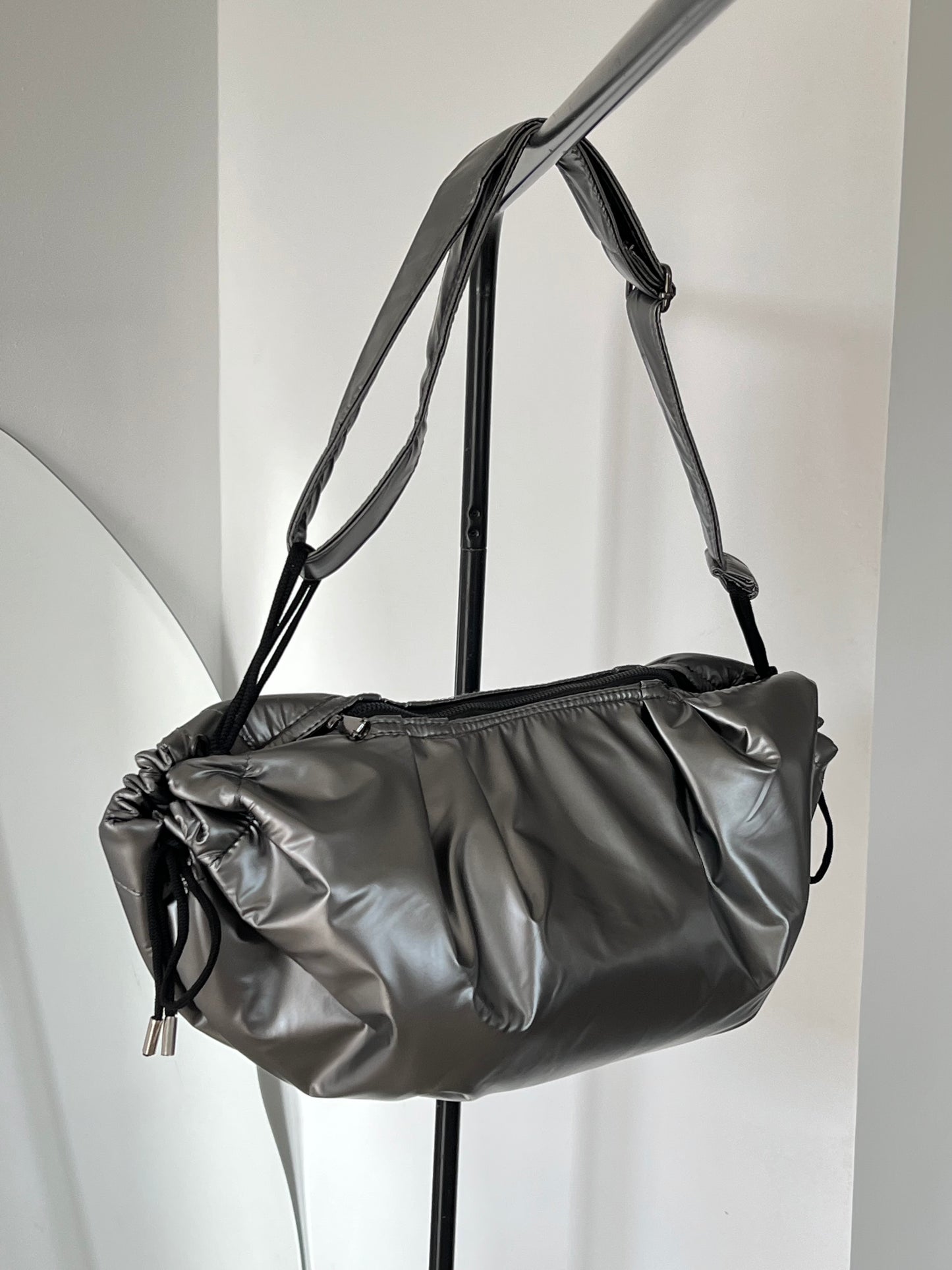 Medium String Bag - Dark Silver