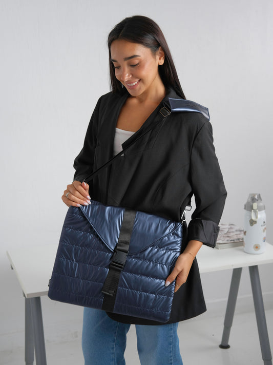 Laptop bag - Metallic Navy blue