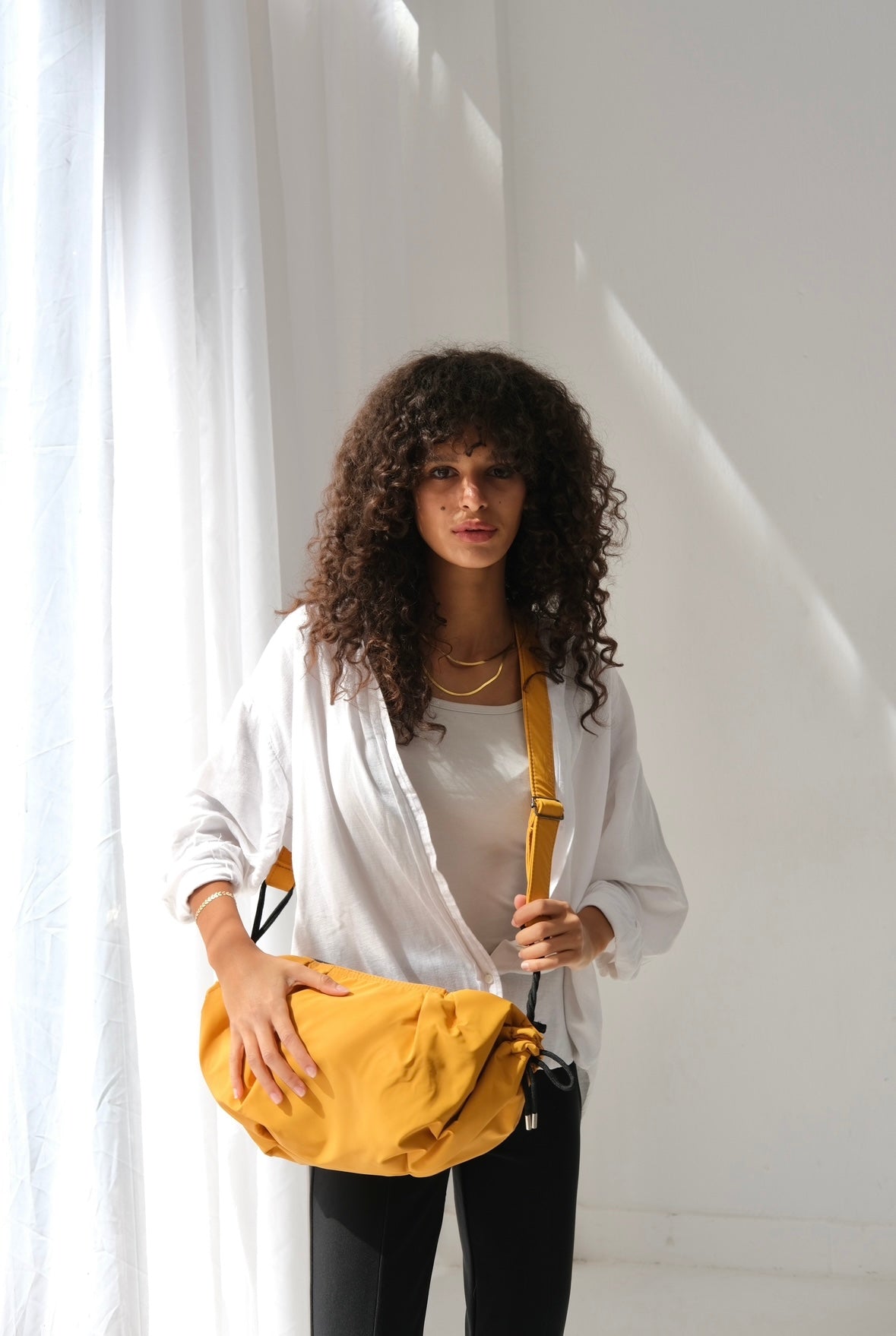Medium String Bag - Yellow