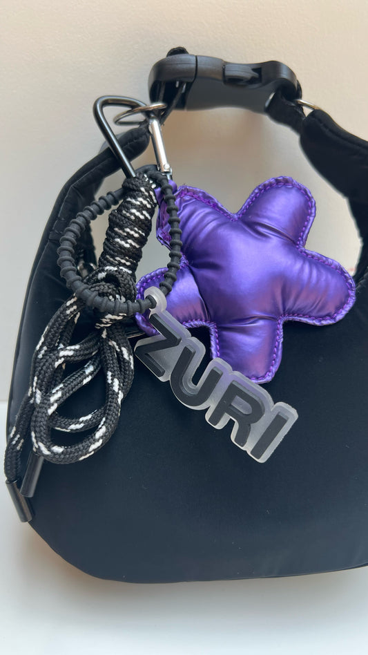 Flower charm - purple