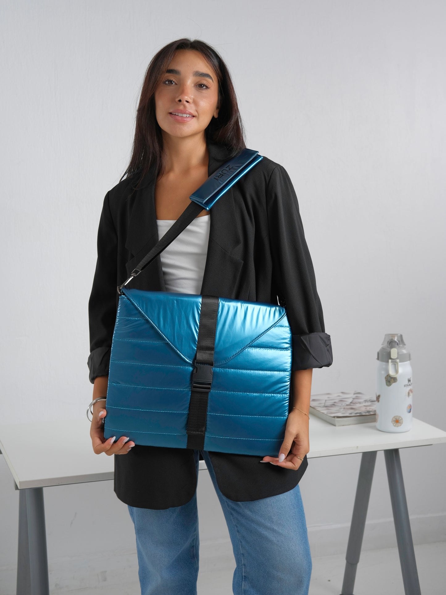 Laptop bag - Metallic blue