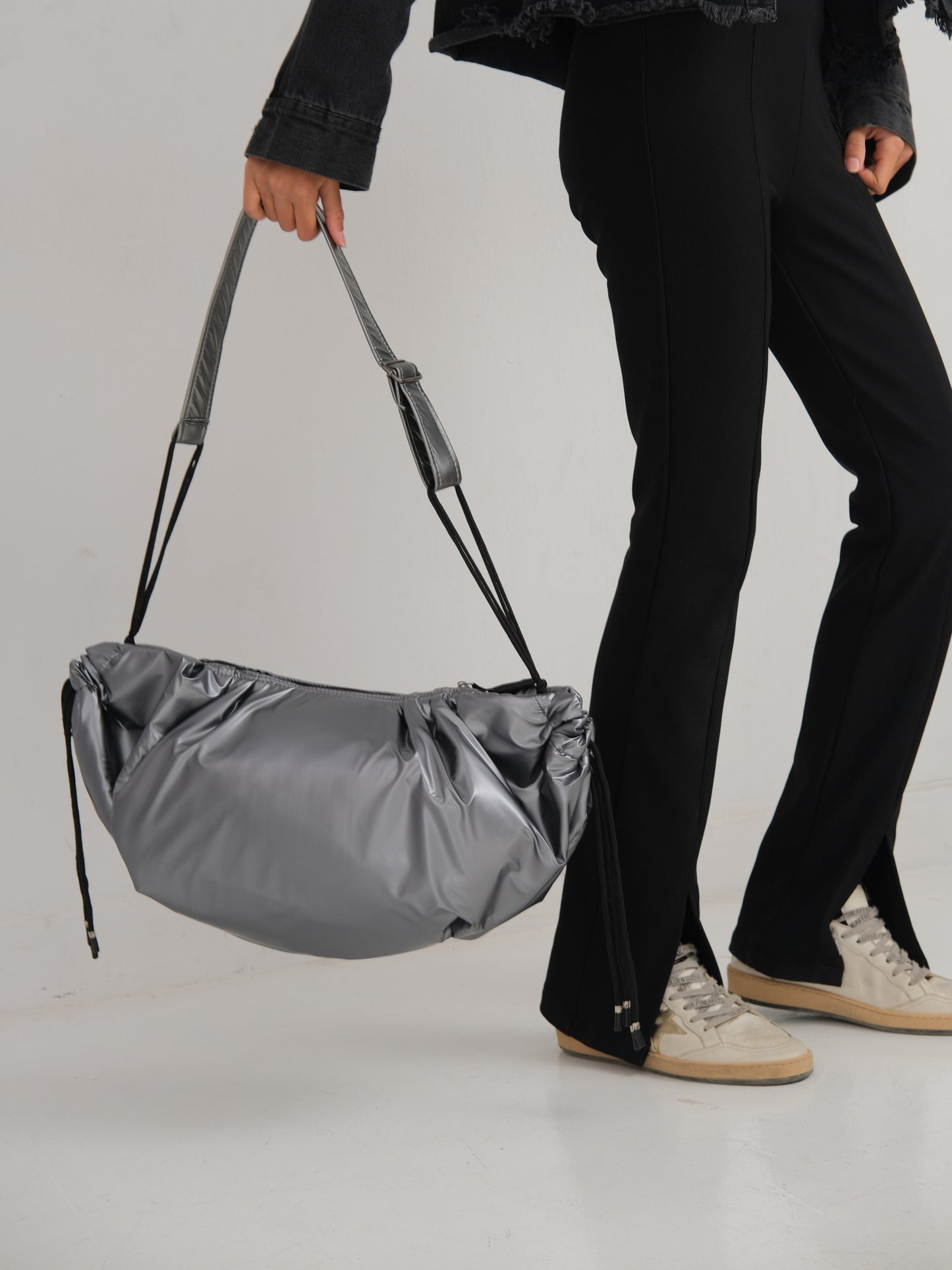 Large string bag - Dark Silver