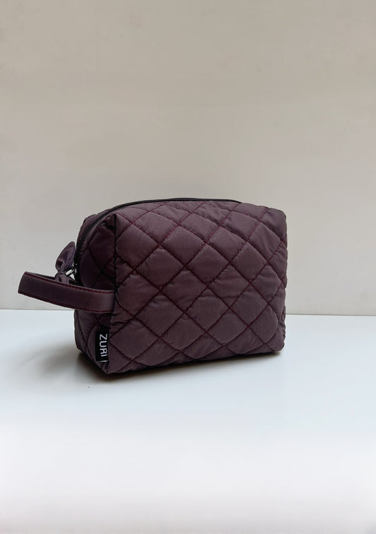 Box Makeup Pouch - Deep Burgundy