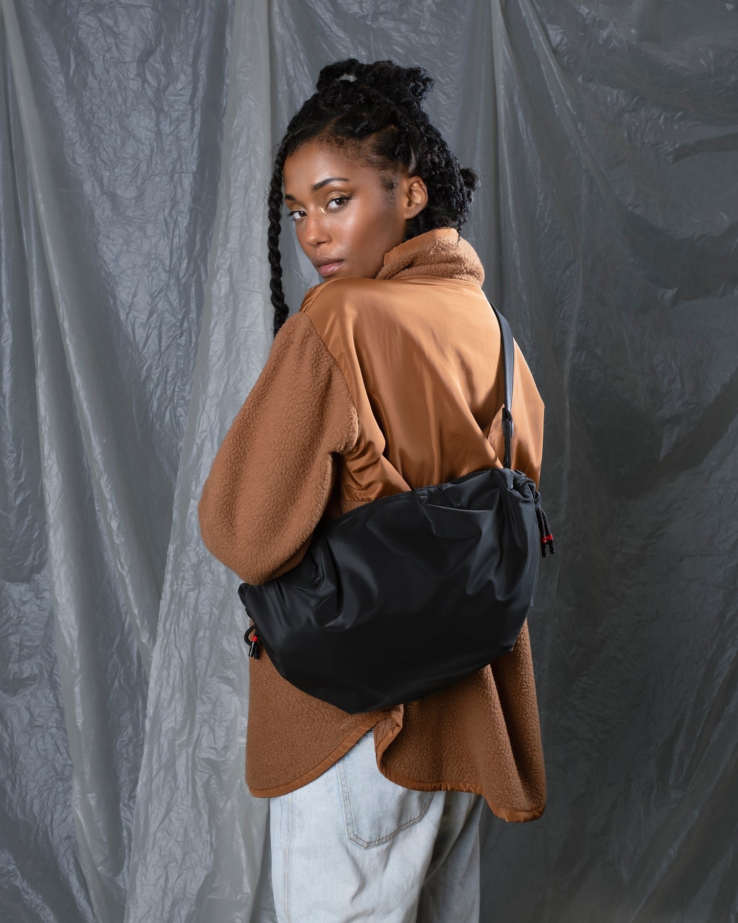 Medium String Bag - Black