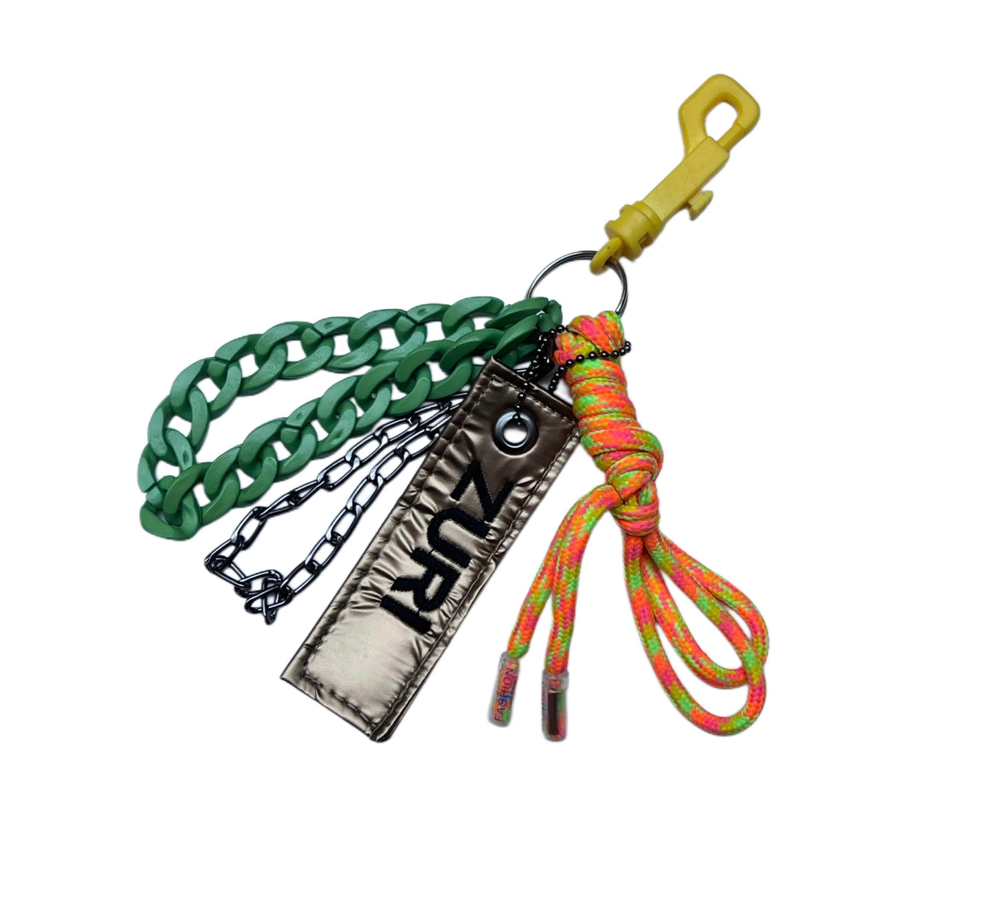 Bag charm - Gold x Green