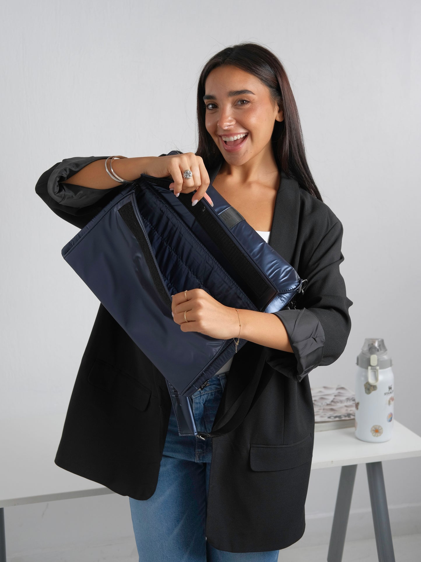 Laptop bag - Metallic Navy blue