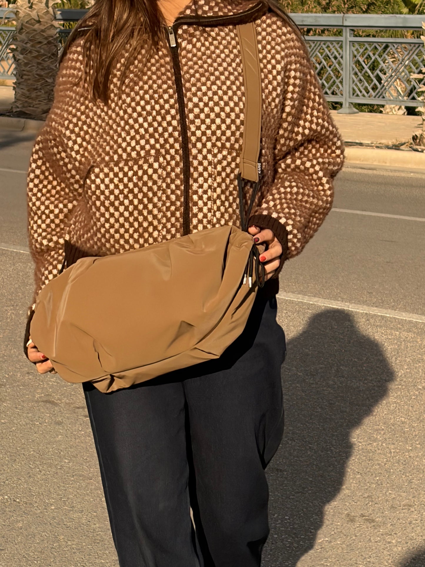 Medium String Bag - Mocha