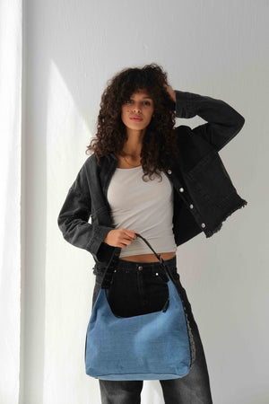 Kamara Grande studs - Dark denim