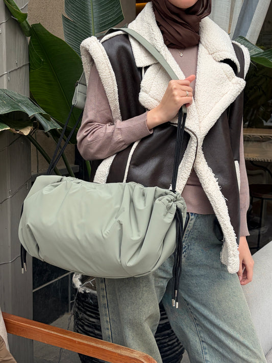 Large string bag - Mint Grey