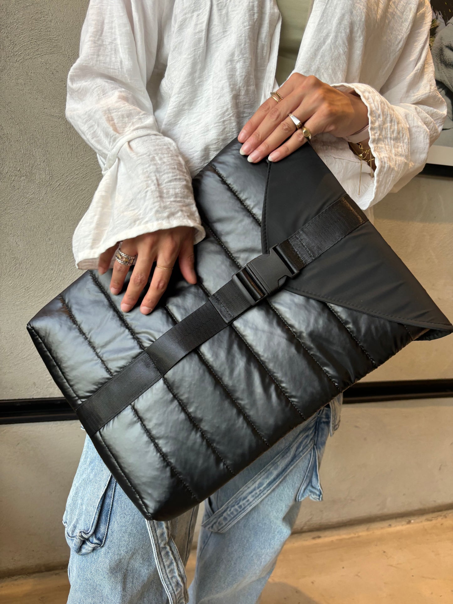 Laptop sleeve - Metallic Black