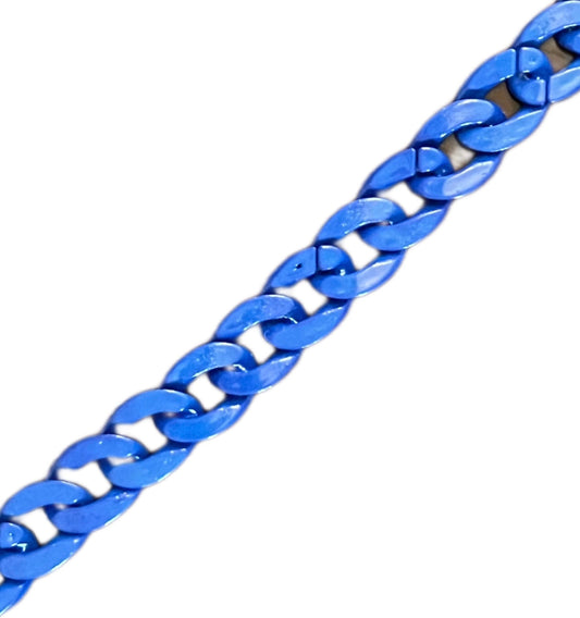 Blue plastic chain