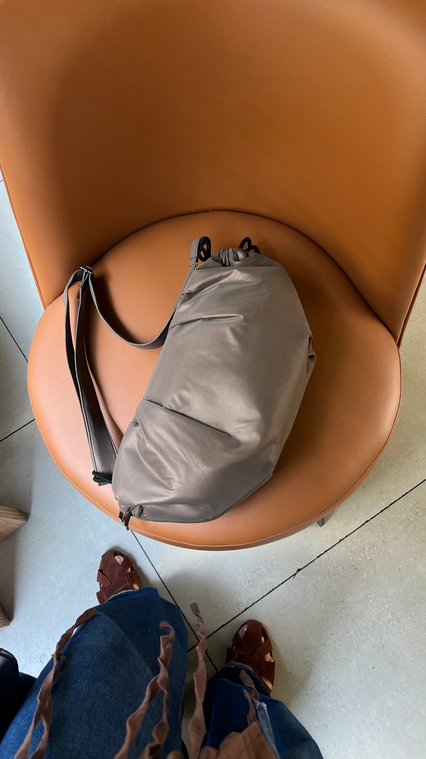 Medium String Bag - Chocolate