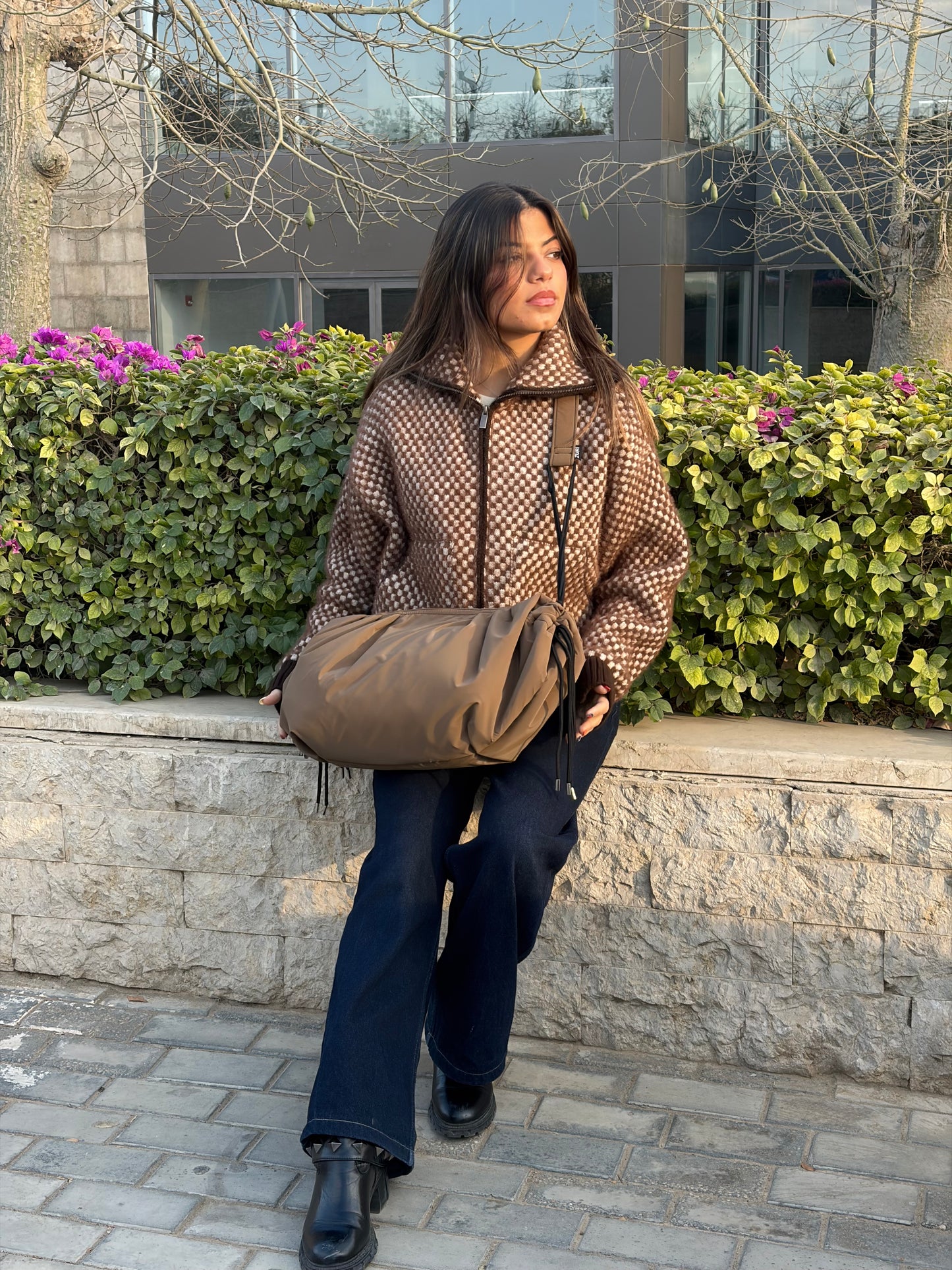 Large string bag - Mocha