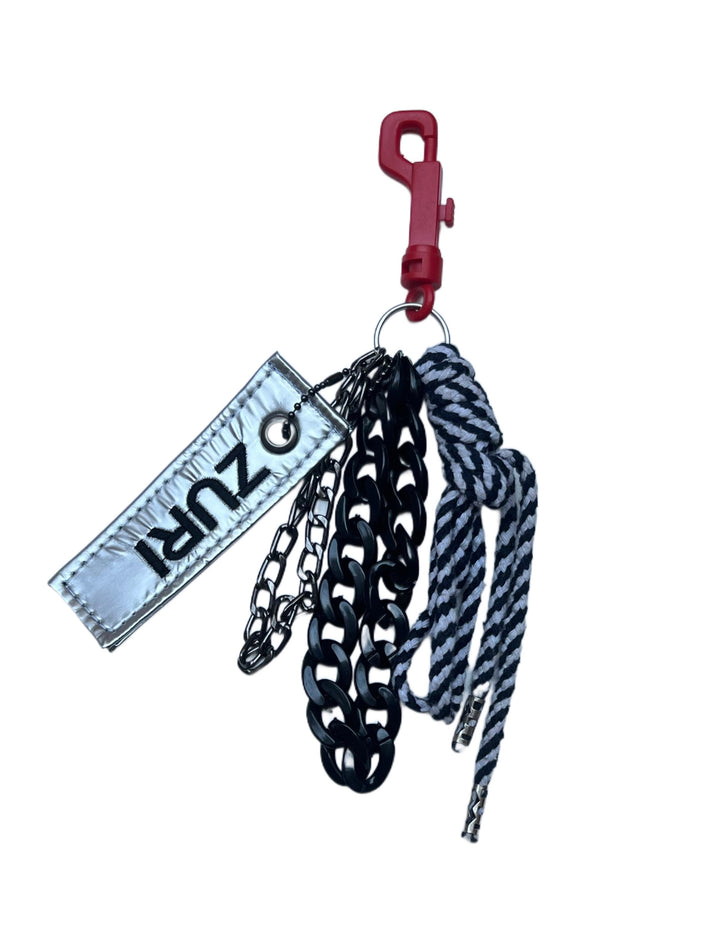 Bag charm - Silver x Black