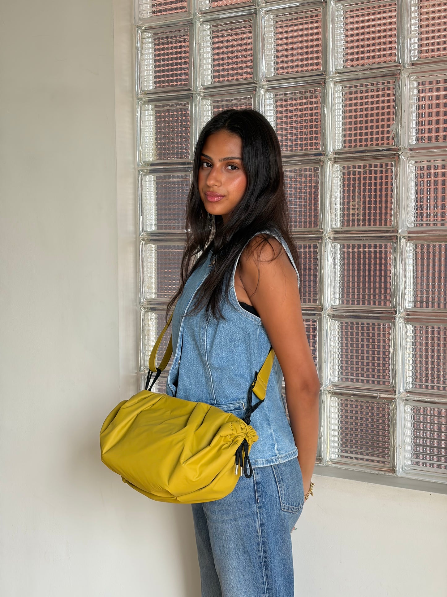 Medium String Bag - Mustard