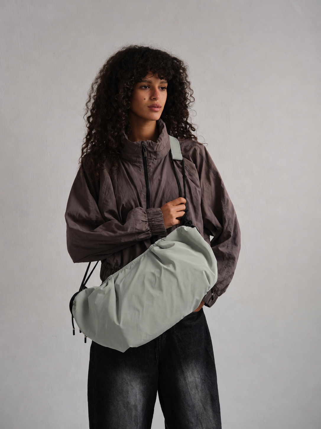 Large string bag - Mint Grey