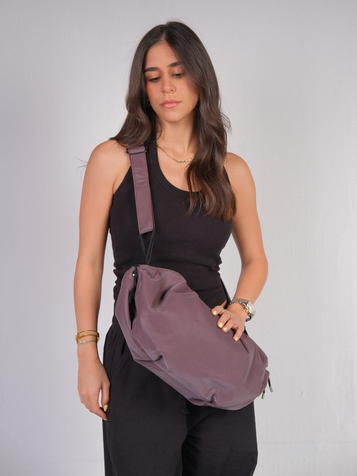 Medium String Bag - Grape