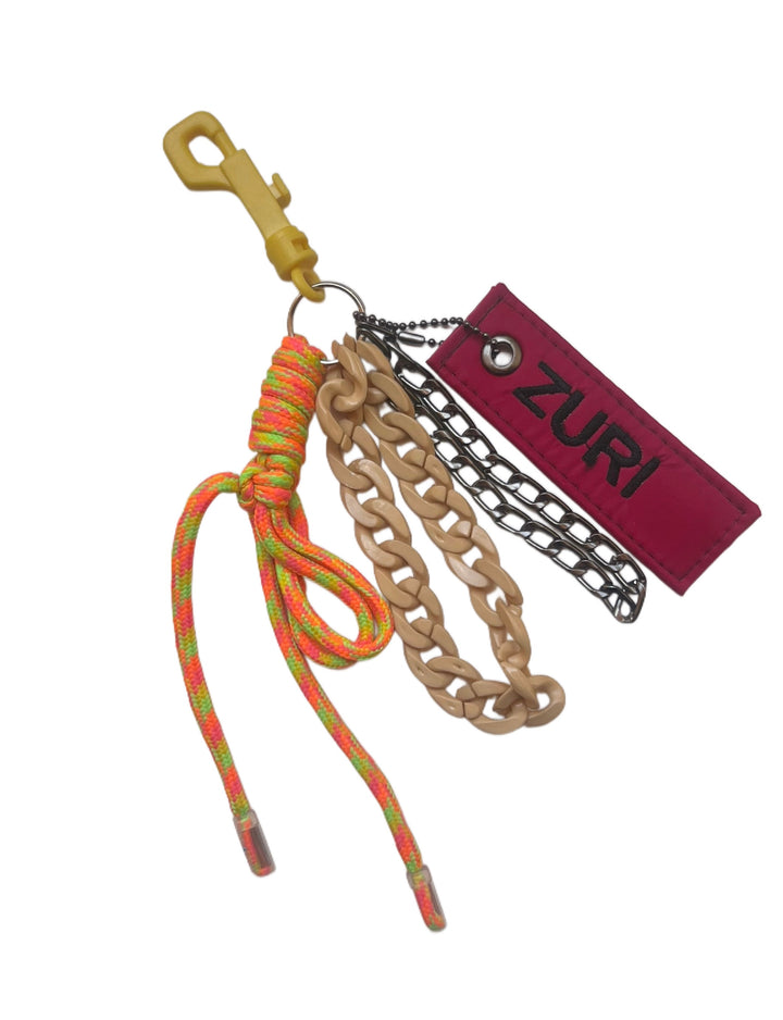 Bag charm - Fuchsia x orange