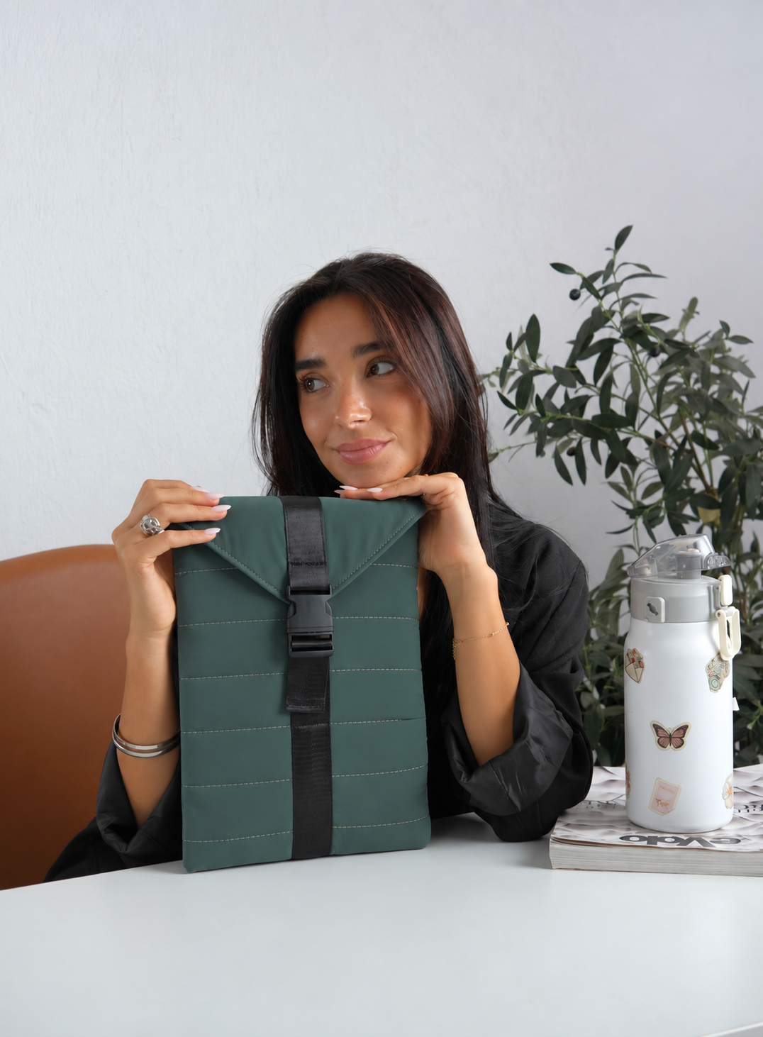Laptop sleeve mini - Teal green