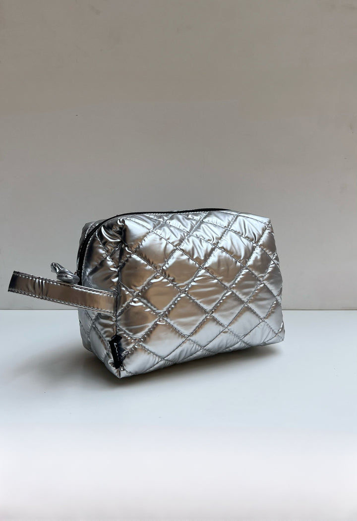 Box Makeup Pouch - Silver