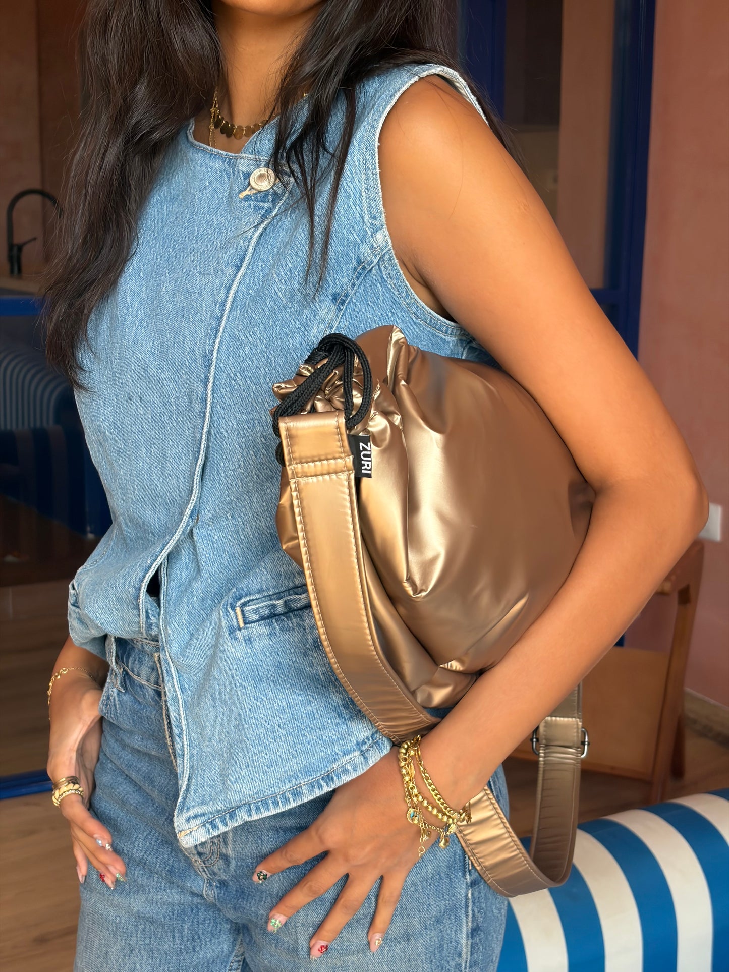 Medium String Bag - Bronze