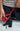 Bag charm - Red x black