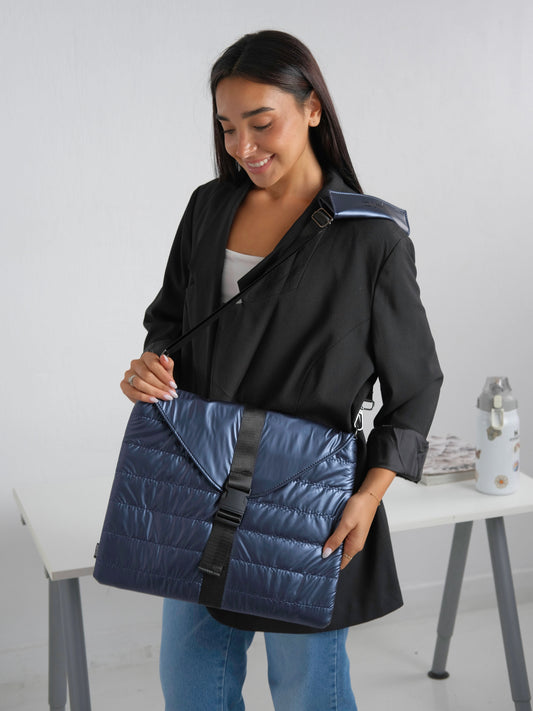 Laptop bag - Metallic Navy blue