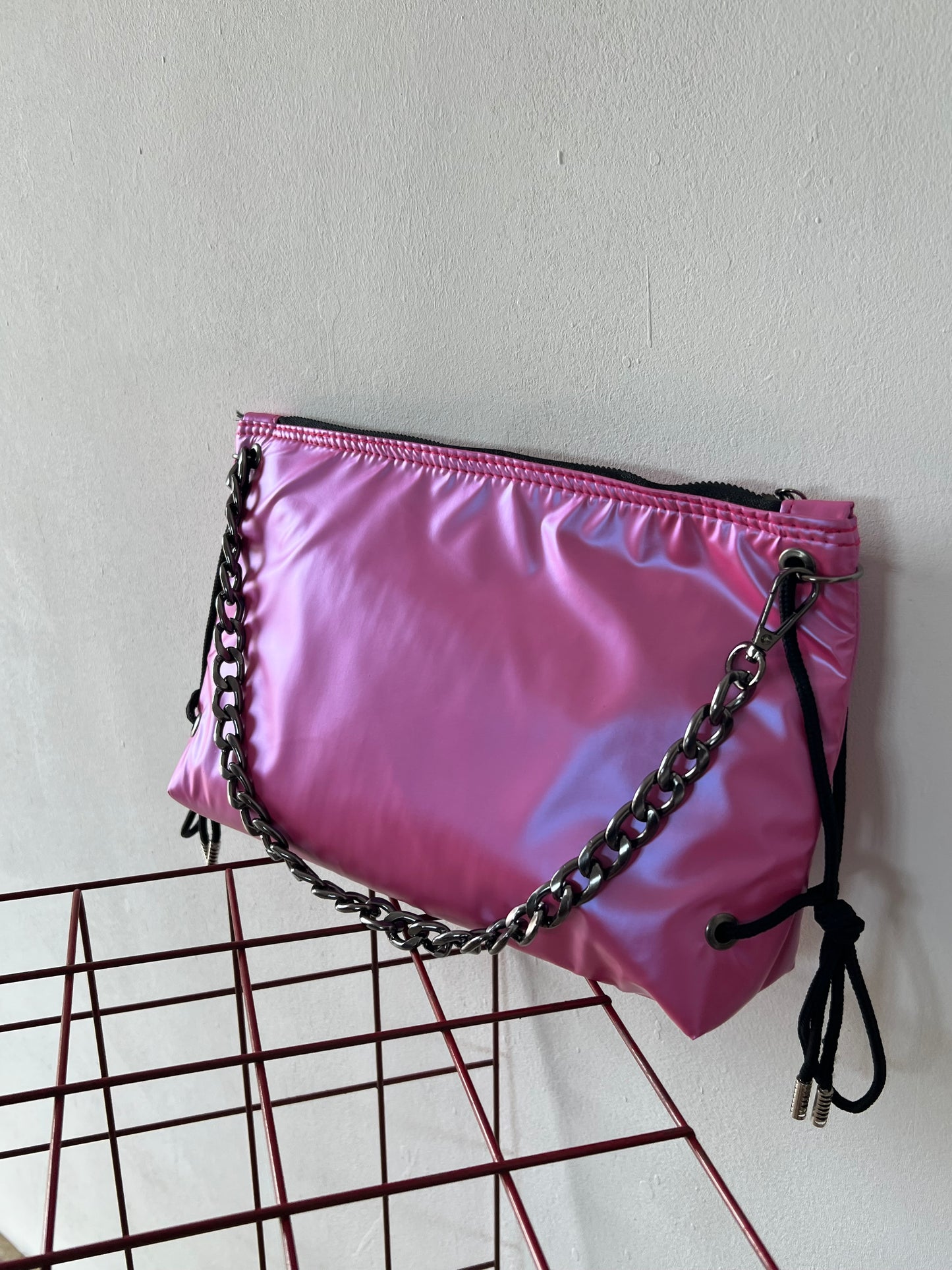 Eve bag metallic pink