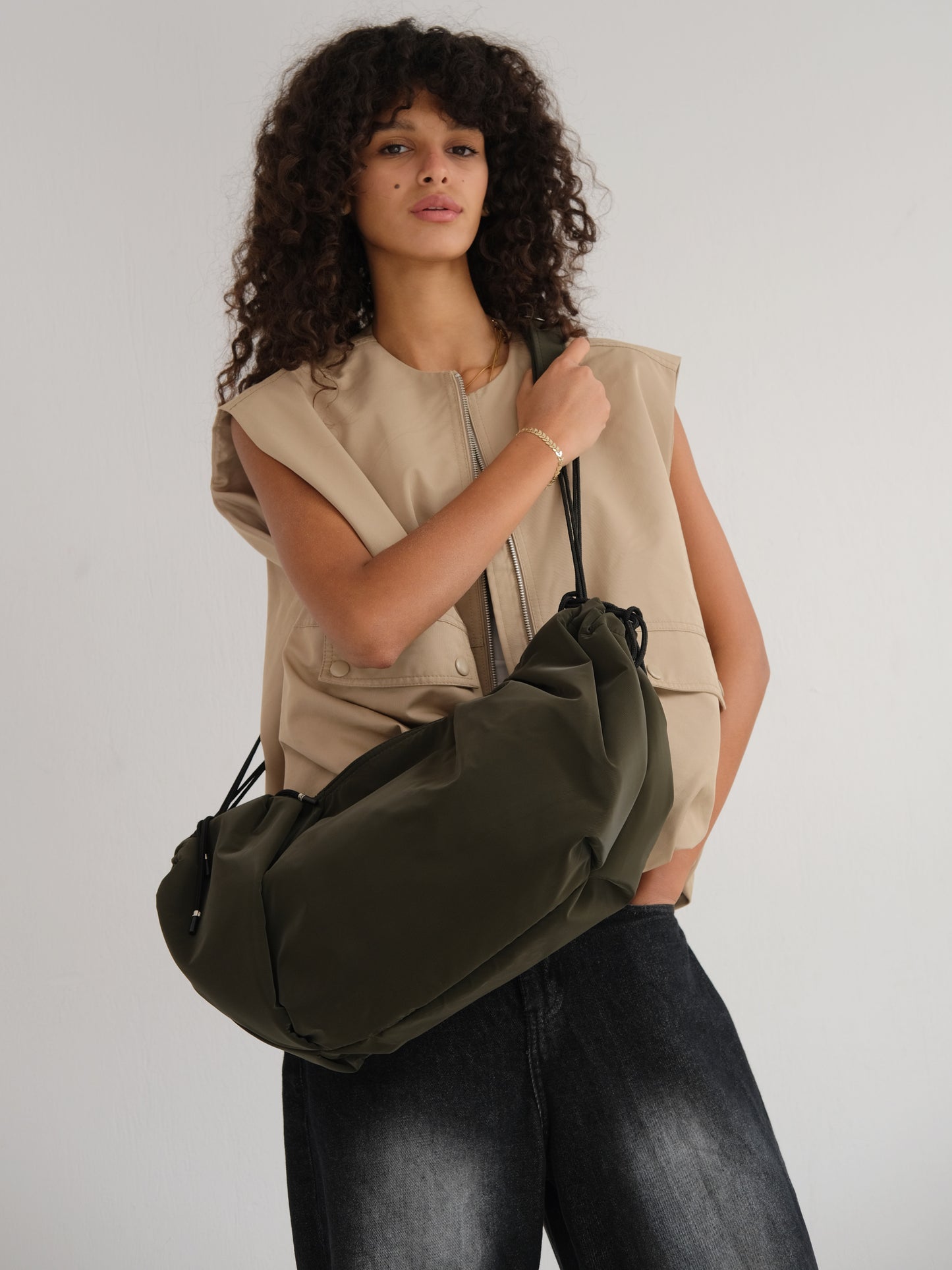 Large string bag - Olive