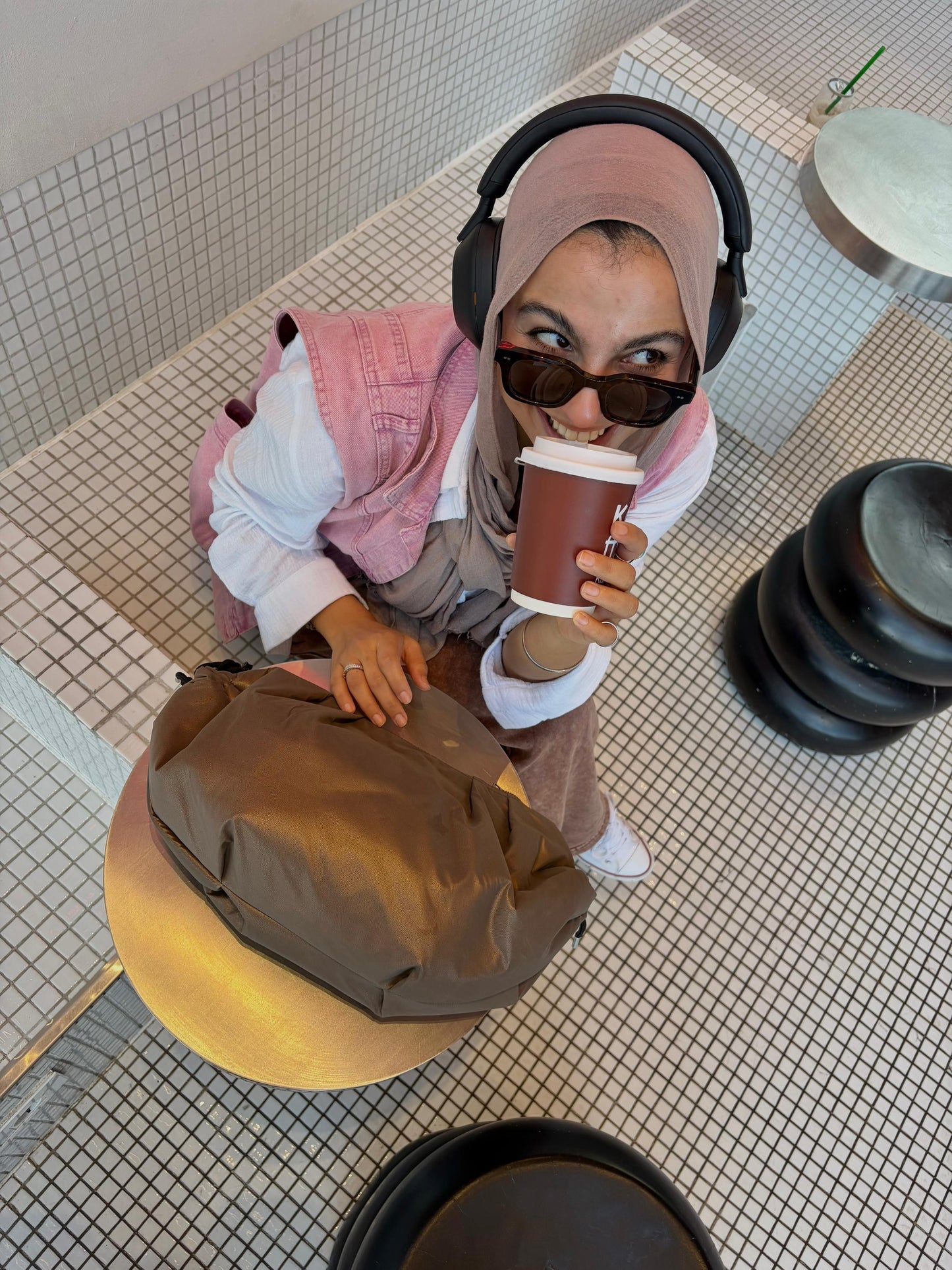 Medium String Bag - Chocolate