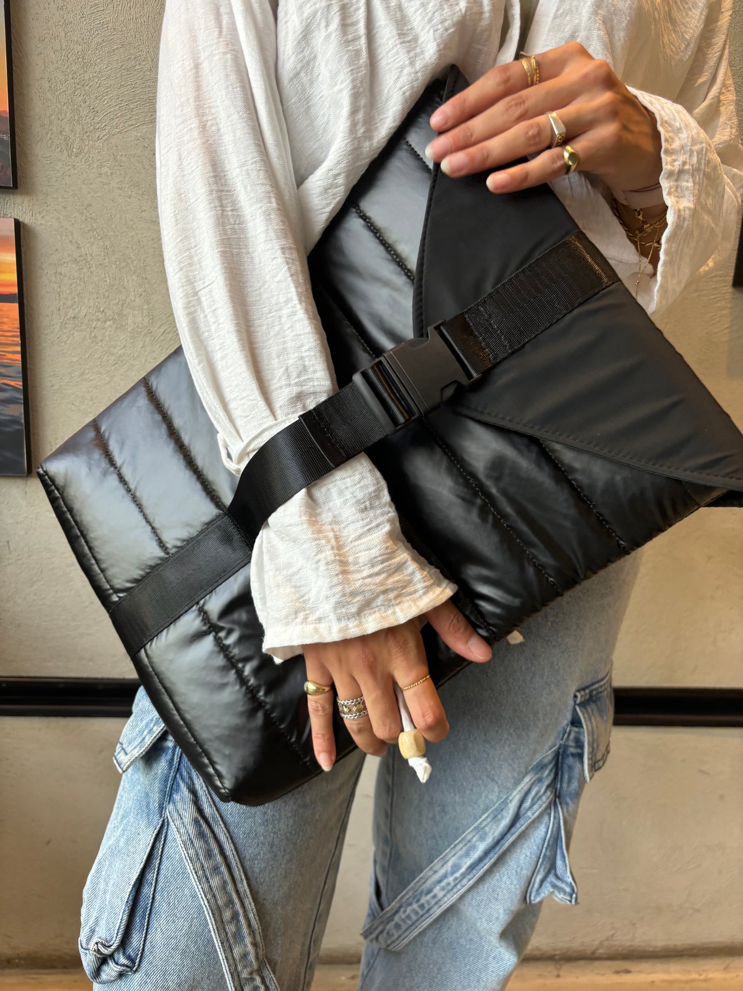 Laptop sleeve - Metallic Black