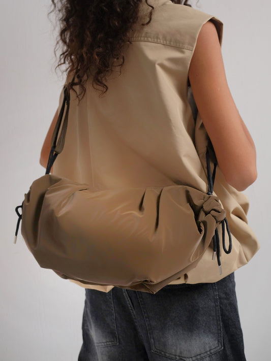 Medium String Bag - Mocha