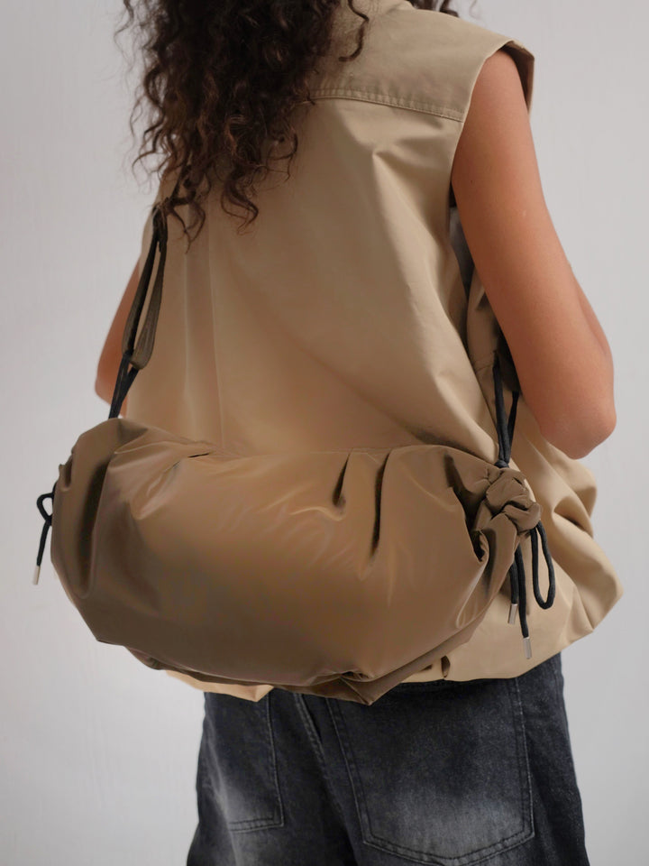 Medium String Bag - Mocha