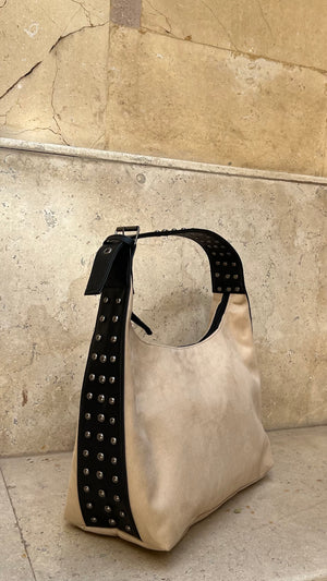 Kamara Grande Studs- Suede beige